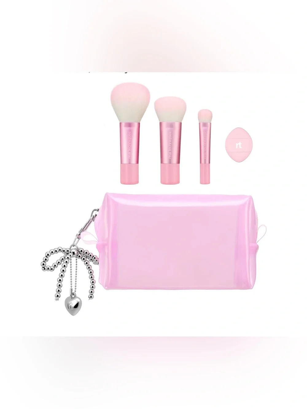 Real Techniques Sweet Tooth Treat Yourself Travel Brush & Puff 5 Piece Set